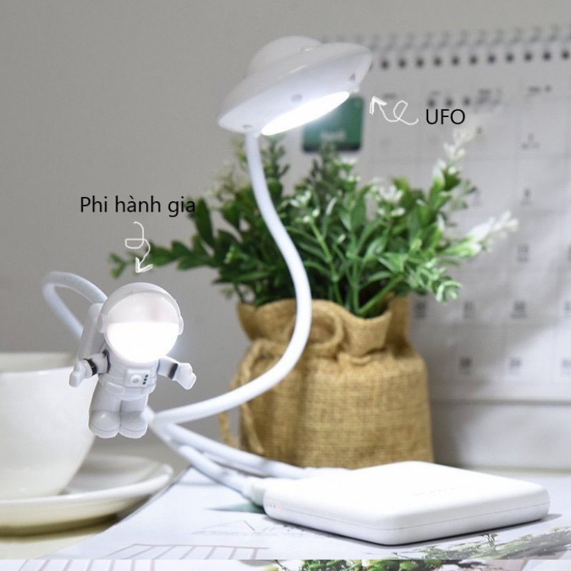 Đèn ngủ LED phi hành gia và UFO , kết nối cổng USB có thể điều chỉnh linh hoạt cho Laptop,Máy tính bàn,sạc dự phòng