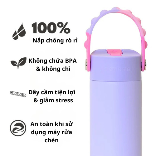 [Elemental chính hãng - Thương hiệu Mỹ] Bình giữ nhiệt Elemental Core 530ml, giữ nhiệt tốt, inox 304, an toàn sức khỏe 100