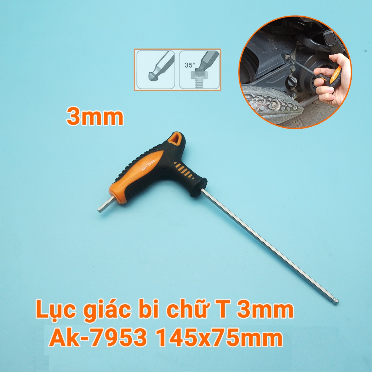 Lục giác bi chữ T Ak-giác Kích thước tùy chọn: