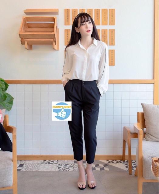Áo sơ mi tay viền