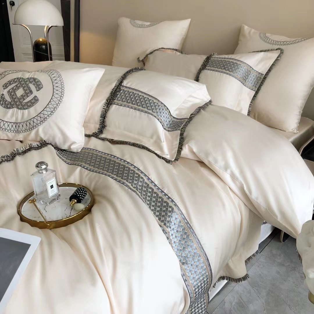 Bộ Chăn Ga Gối Đệm 5 Món Cao Cấp Tencel 120S Nhà Hin Home Bedding Bộ Drap Giường Sang Trọng