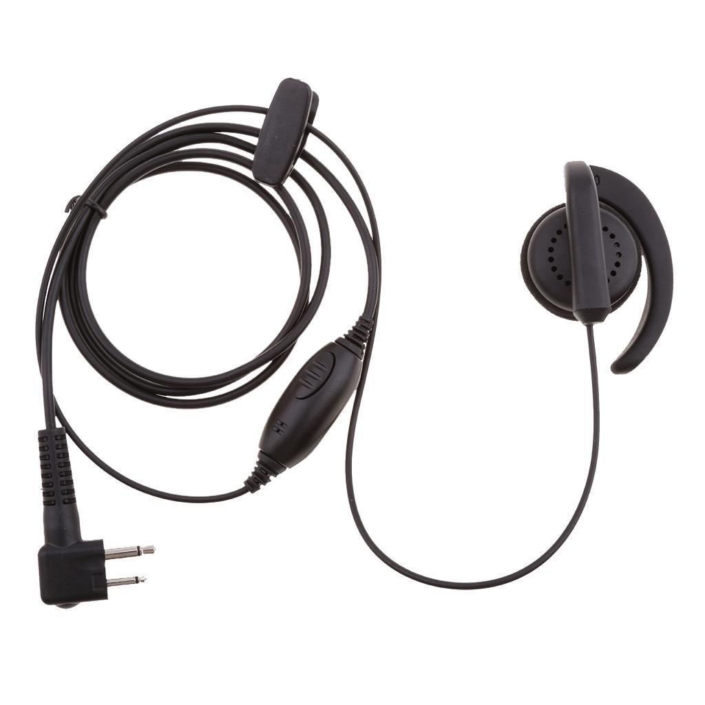 Headset Earpiece for Motorola Radios Walkie Talkie 2 Prong Pin Plug Port
