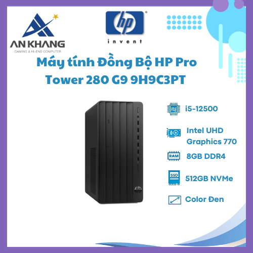 Máy Tính Để Bàn HP Pro Tower 280 G9 9H9C3PT ( i7-12700 / 8GB / 512GB / Intel Graphics /Wlan ac+BT /USB Keyboard &amp; Mouse/ Win11 Home) - Hàng Chính Hãng - Bảo Hành 12T