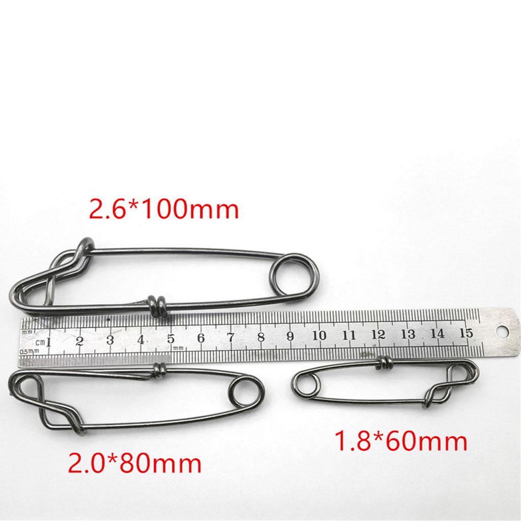60x Long Line Clips Branch Hanger Snap Tuna Clip Fishing Tackles Accessories