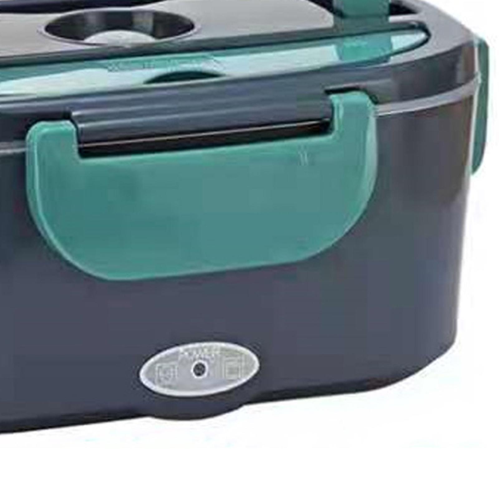 Electric Lunch Box with Spoon and Fork with Storage Bag 1.5L Detachable Bento Box Lunch Container Heating Lunchbox for Traveling Home Car