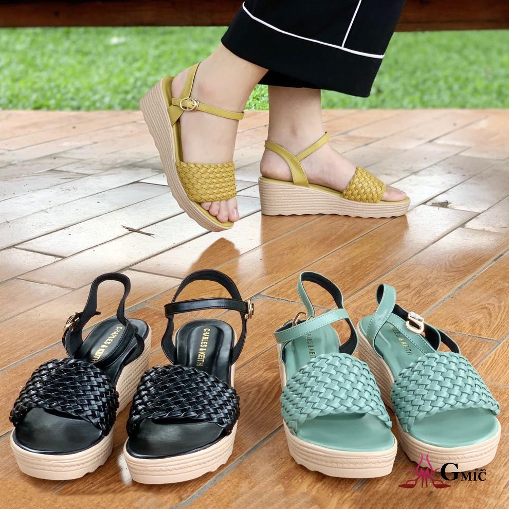 Sandal Đế Xuồng Nữ Quai Ngang Đan Bính Êm Chân | Giày Đế Xuồng GMIC