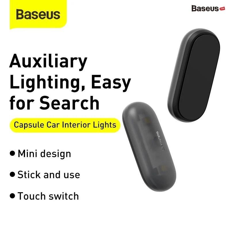 Bộ đèn Led hình con nhộng nhỏ gọn dùng trong xe ô tô, hộc tủ bàn ghế Baseus Capsule Car Interior Lights