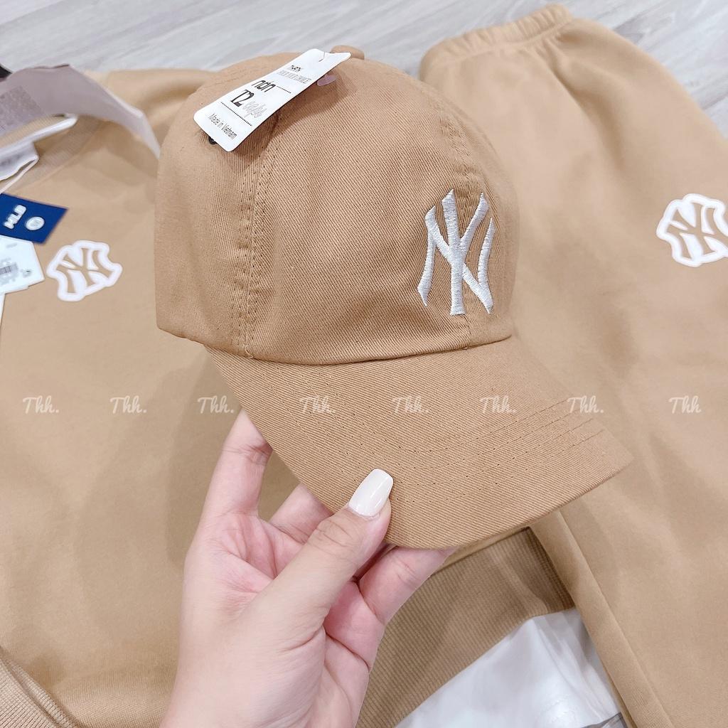 Combo 3 món Bộ nỉ nâu NY kèm mũ siêu xinh- Hinhin