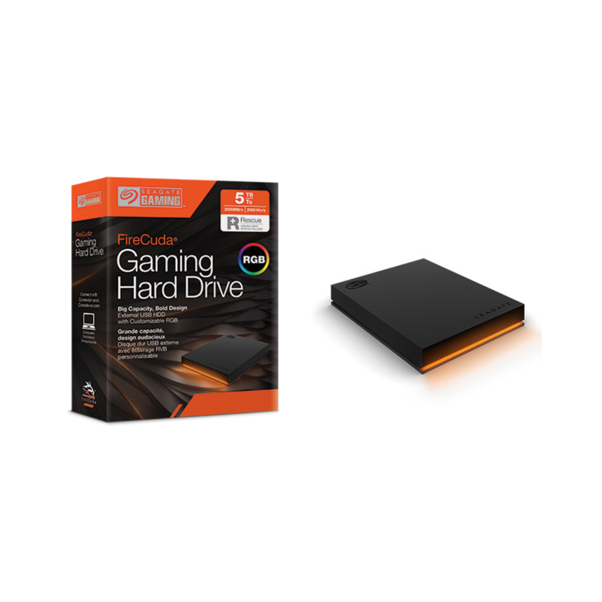 Ổ cứng di động (HDD) SEAGATE FIRECUDA GAMING HUB 8TB 3.5&quot; USB3.0 - Hàng chính hãng