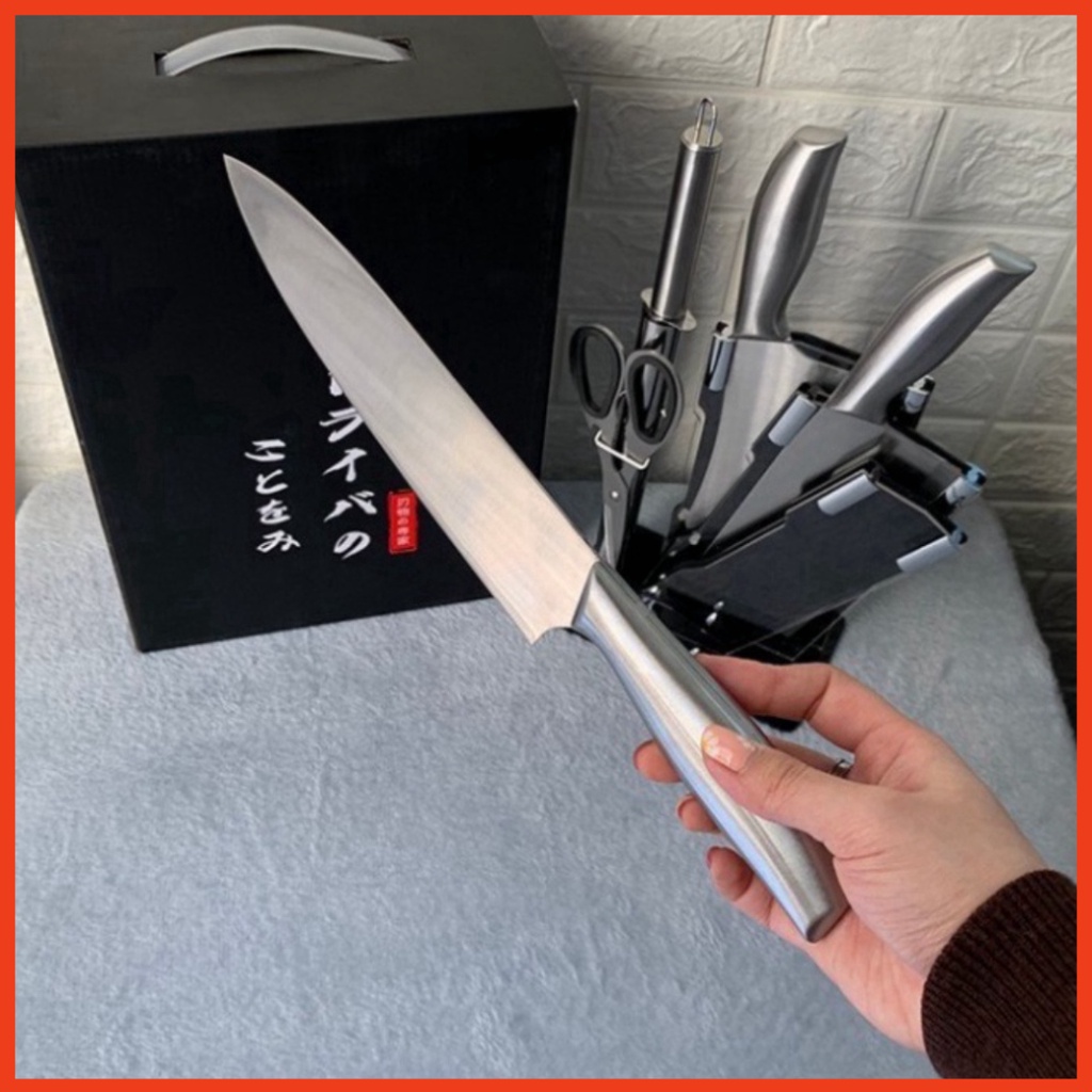 Bộ Dao Nhật 6 Món Nhà Bếp Japan - Bộ Dao nhà ăn 6 Món Inox Cao Cấp