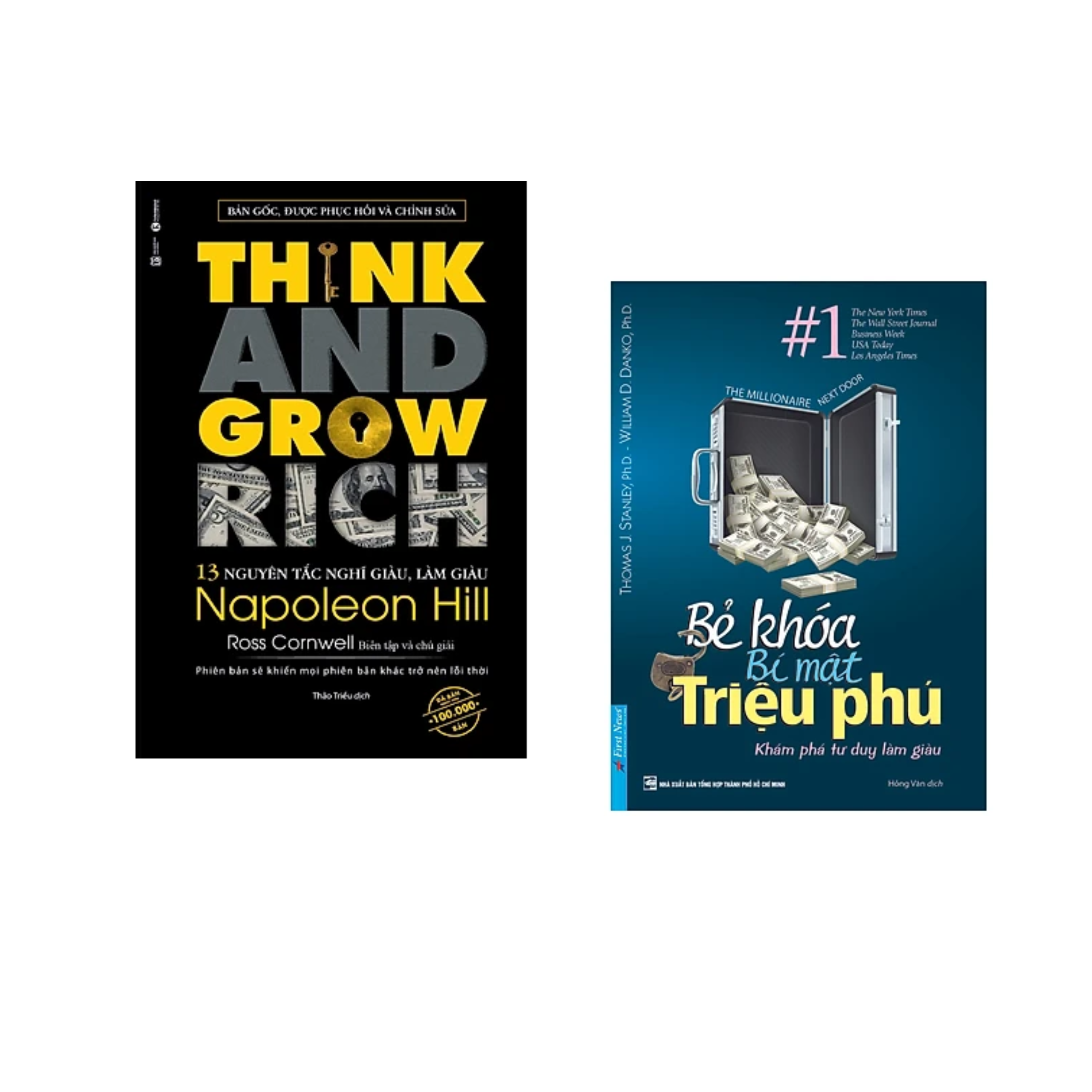 Combo sách về Kinh Doanh: Bẻ Khóa Bí Mật Triệu Phú +Think And Grow Rich - 13 Nguyên Tắc Nghĩ Giàu, Làm Giàu /Tặng Bookmark