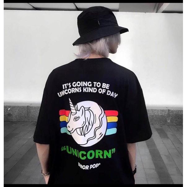 Áo thun áo phông tay lỡ Unisex SV-20 UNICORN 2 màu đen/trắng THE 1992
