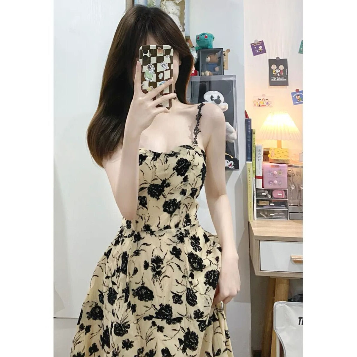 Set Váy Gồm 1 Váy 2 Dây Và 2 Áo Cardigan Sica10