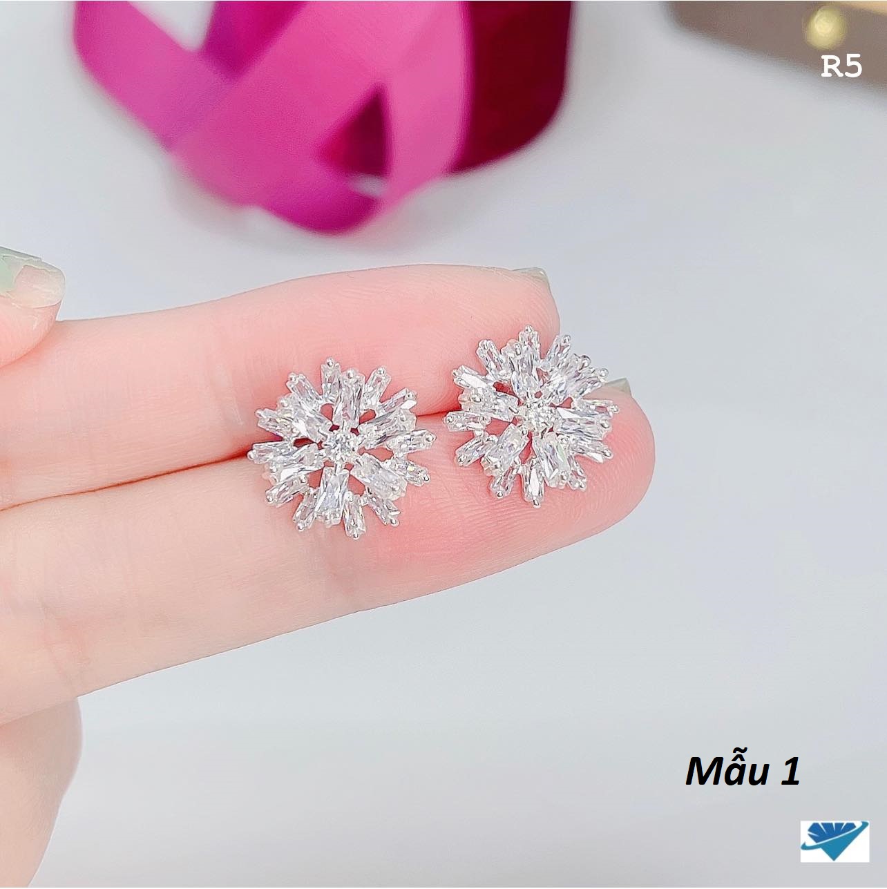 Bông tai bạc thời trang chất liệu bạc ta MS082