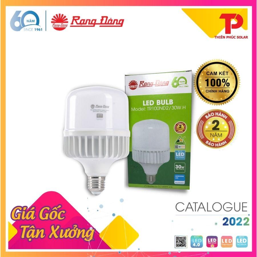 Bóng đèn Rạng Đông LED BUL Trụ Nhôm Đúc 30W Model: TR100NĐ2/30W.H