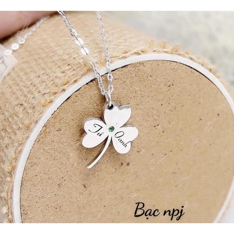 Dây chuyền 3 lá ️ Miễn Phí khắc theo yêu cầu ️ Bạc ta- Bạc Npj
