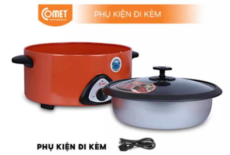 [Nhập XMAS2010K giảm 10K] Nồi lẩu điện Comet CM7730 - Hàng chính hãng