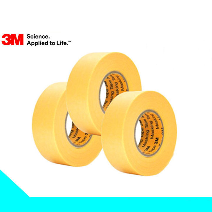 Băng keo giấy masking tape 3M cao cấp 243J Plus