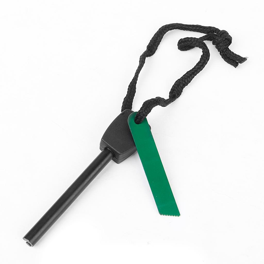 Magnesium Rod Fire Flint Spark Fire Starter with Iron Scraper Emergency Survival Kit