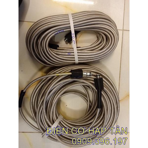 Dây xịt rửa xe cao áp trắng 8m – 10m- 15m – 20m – 30m - 50m hai đầu răng 22mm