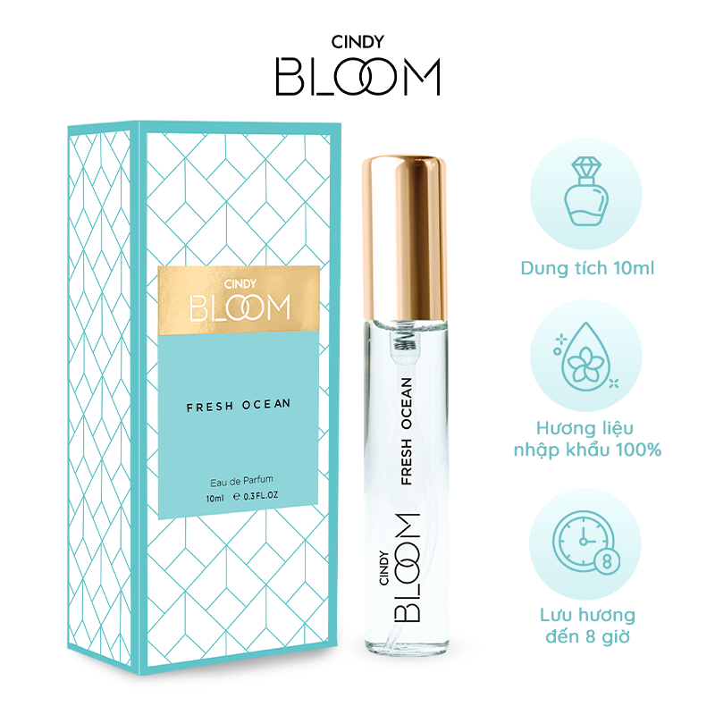 Nước hoa nữ Cindy Bloom Fresh Ocean mùi hương năng động trẻ trung10ml chính hãng