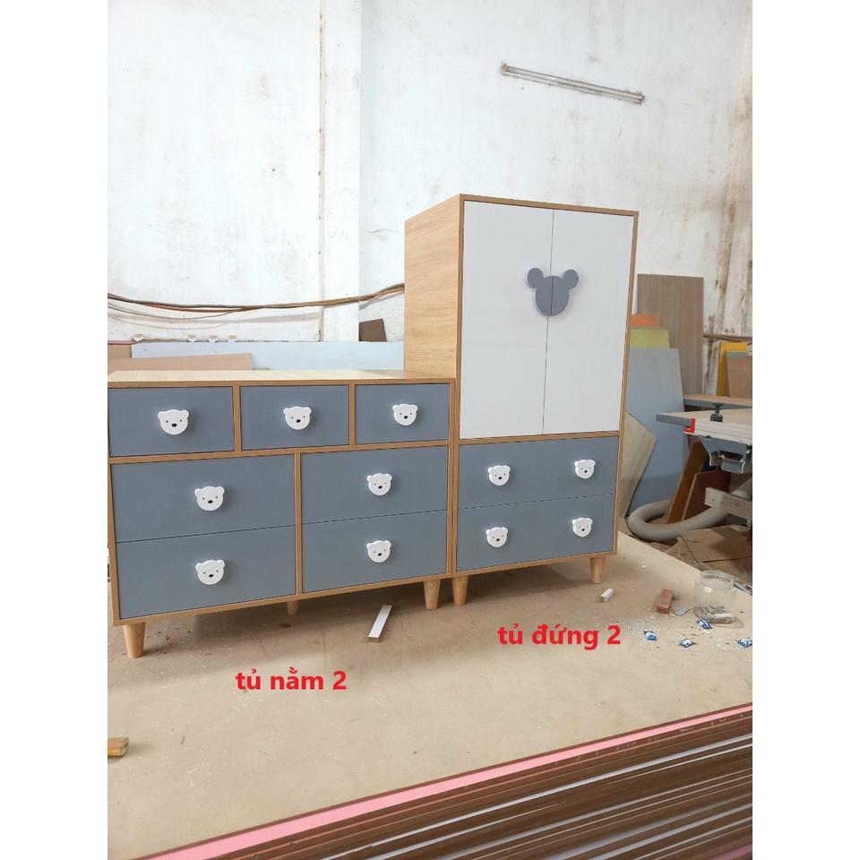 Tủ trẻ em, tủ đựng đồ cho bé gỗ MDF phủ melamine kích thước 60x120cm và 90x70cm