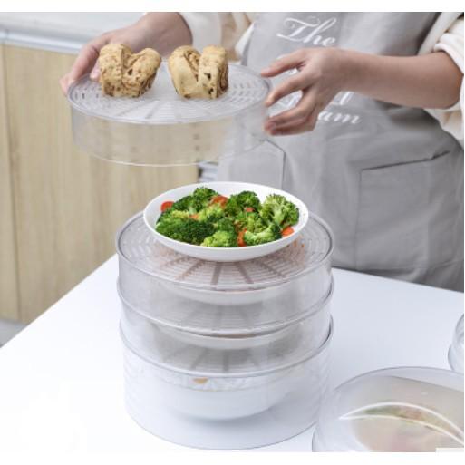 Lồng bàn đậy thức ăn trong suốt 5 tầng tiện lợi