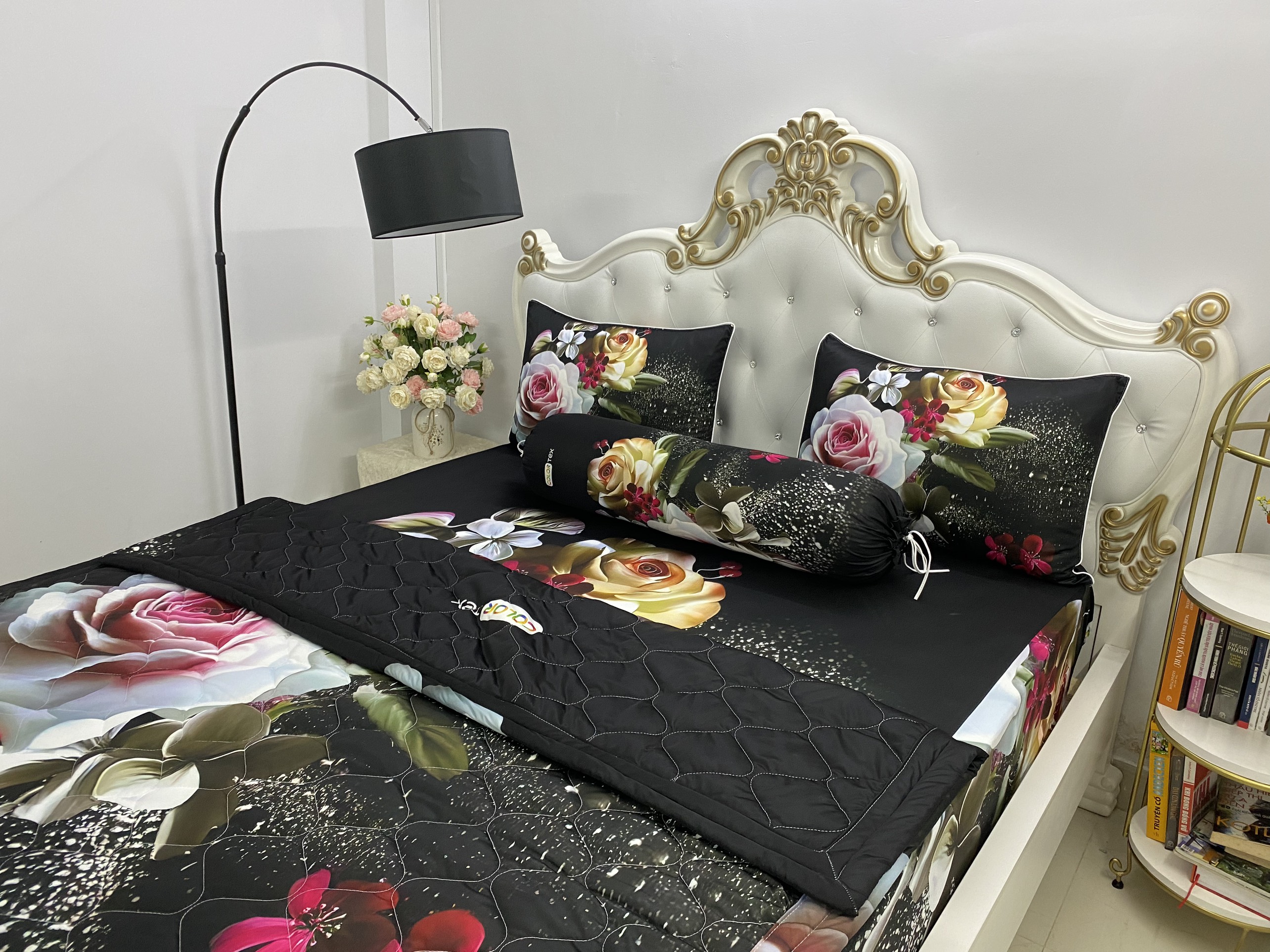 Bộ Drap mền + áo gối thun Ý 5D Cao Cấp , mát lạnh, thấm hút tốt.