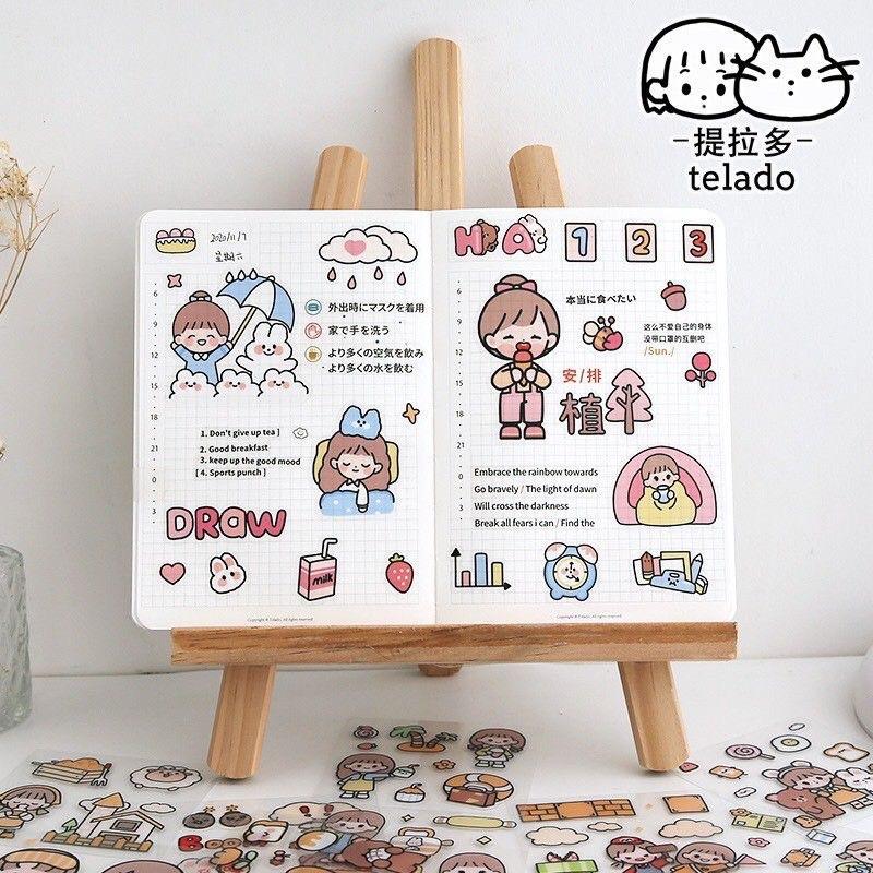 Sticker Dán Trang Trí Bình Nước, Sách Vở, Hộp Bút Xinh kute - 1 Miếng Sticker