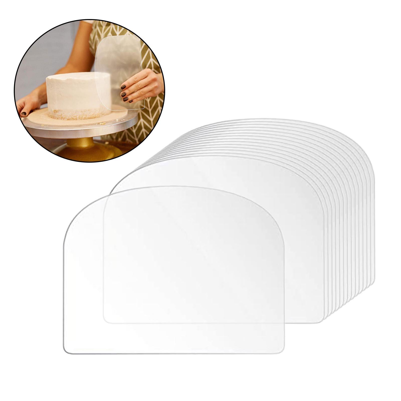 Of 15 Cake Scraper Smoother Smear Transparent Scraper for Household