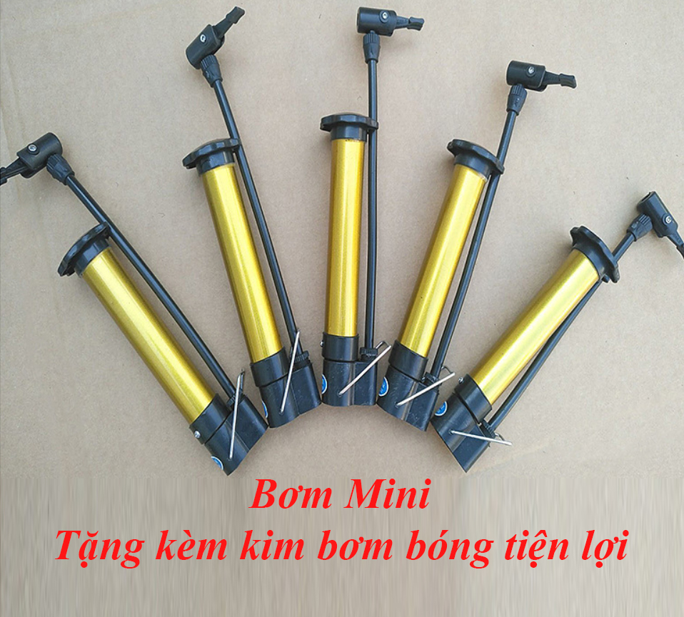 Bơm mini cầm tay, bơm xe đạp xe máy tặng kèm kim bơm bóng tiện lợi