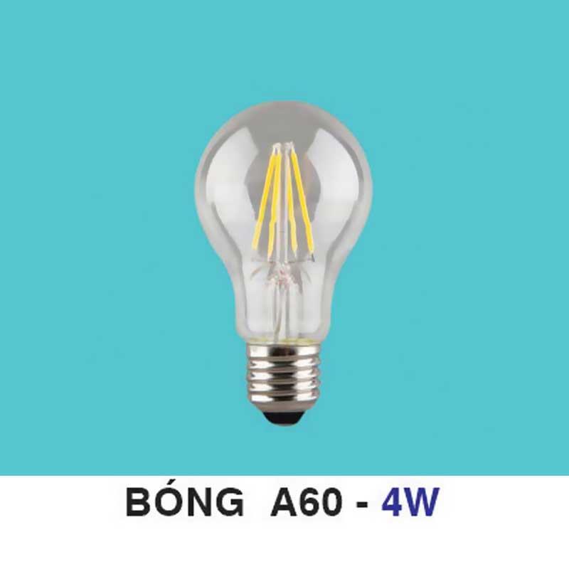 BÓNG ĐÈN LED EDISON A60 4w 8W vàng 2200k - 2700k, ánh sáng êm dịu, tiết kiệm điện