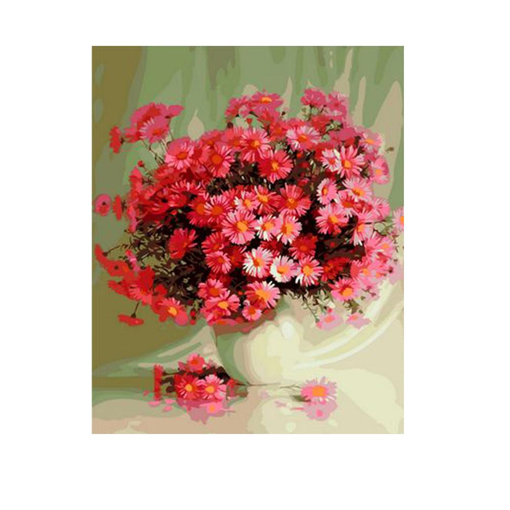 Bộ tranh sơn dầu DIY Canvas Oil không khung vẽ bằng bột màu - nhiều màu sắc