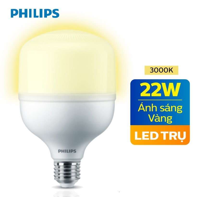 Bóng đèn Philips LED Trụ TForce Core 22W E27 (Ánh Sáng Vàng)