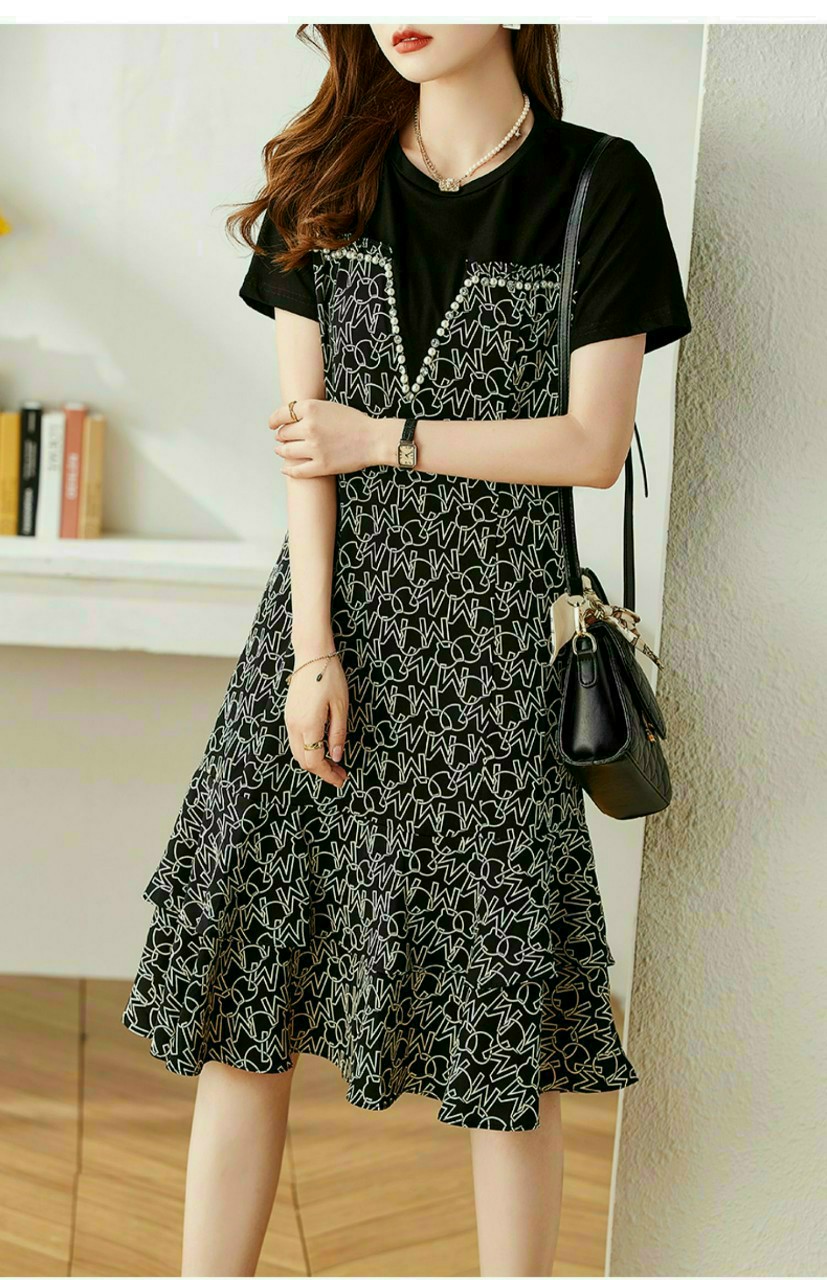 ĐẦM SUÔNG IN HT NGỰC ĐÍNH HẠT
