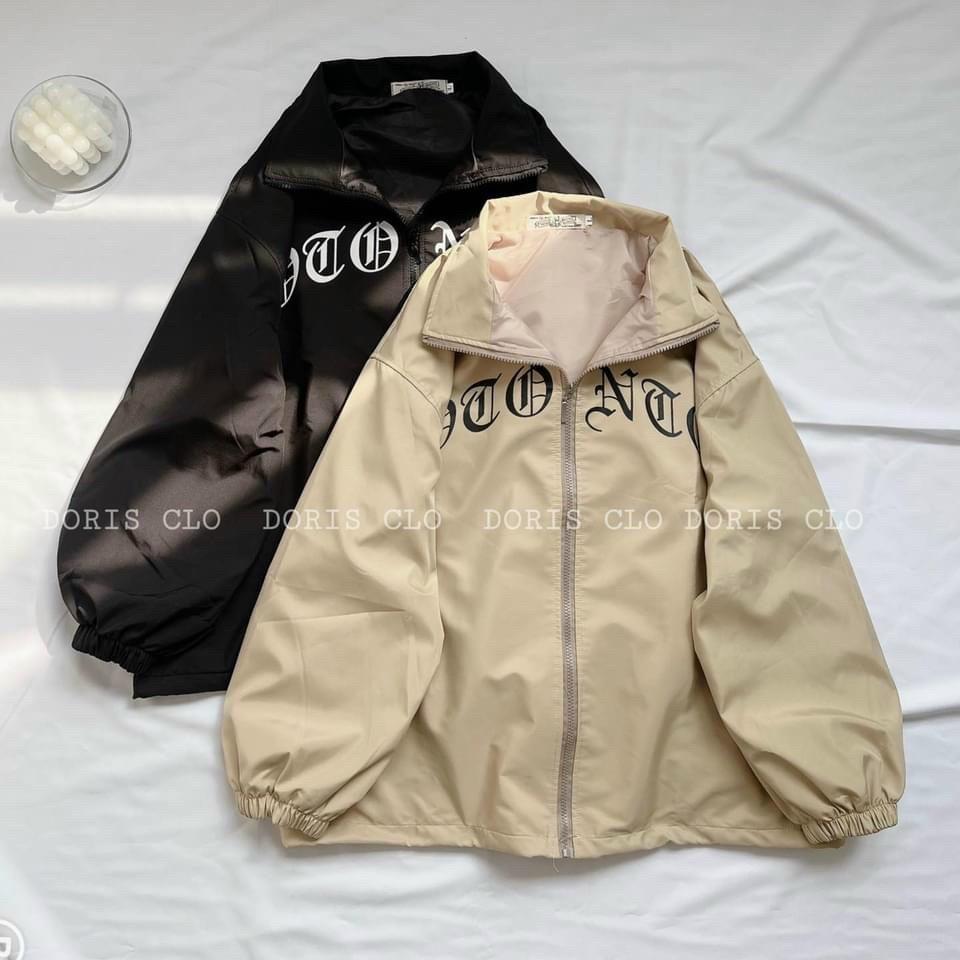 Áo Khoác Dù Ulzzang Unisex Vải Dù Mero 2 Lớp Phối Zip Kéo Cổ bẻ Phong Cách Cá tính Hot Trend Mới