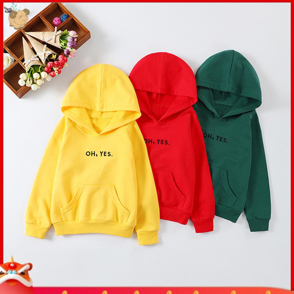 Áo Hoodie Tay Dài In Chữ Cho Bé