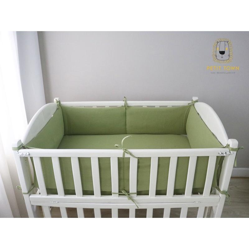 Quây cũi  xô muslin chần bông Petit Town kích thước 62x114