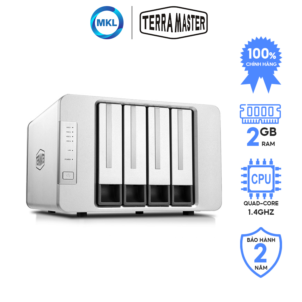 Ổ cứng mạng NAS Terra Master F4-210 - 4 Khay ổ cứng Hàng chính hãng