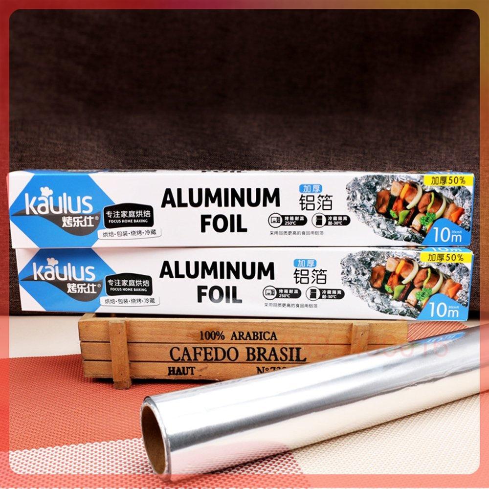 Cuộn Giấy Bạc Nướng Thực Phẩm ALUMINUM FOIL 30cmx10m dùng cho nồi chiên không dầu nướng thịt, cách nhiệt bọc thức ăn