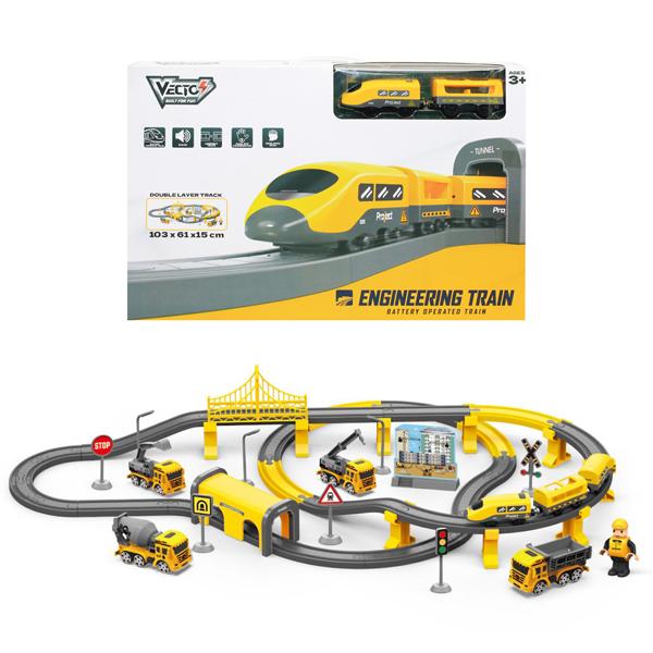Đồ Chơi Mô Hình Đường Ray Và Tàu Điện Chạy Pin: Công Trình - Vecto VT6881AB
