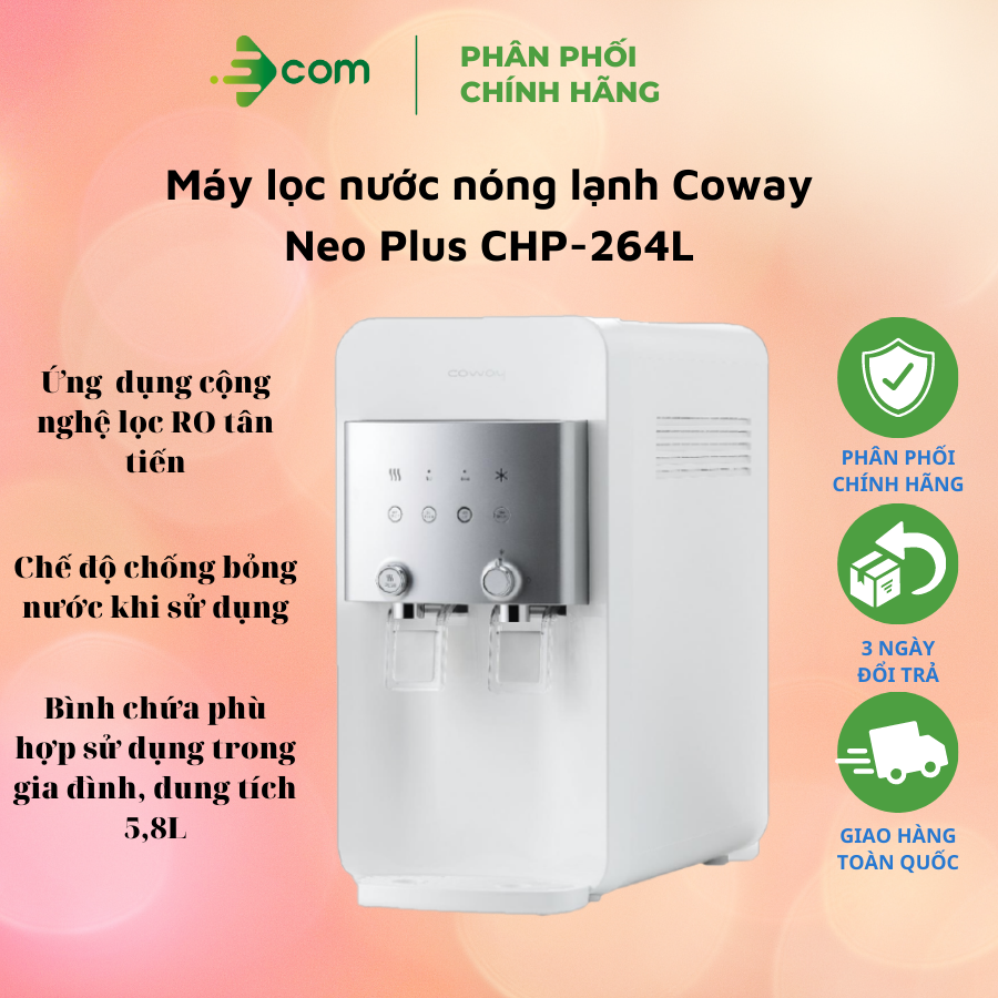 Thương hiệu: Coway Máy lọc nước nóng lạnh Coway Neo Plus CHP-264L - Hàng chính hãng