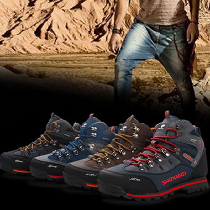 2022 Giày đi bộ đường dài không thấm nước bằng da MỚI Đàn ông mùa đông Boots ngoài trời giày du lịch đi bộ du lịch Snowing Show Giày câu cá giày thể thao Color: 001 Shoe Size: 41