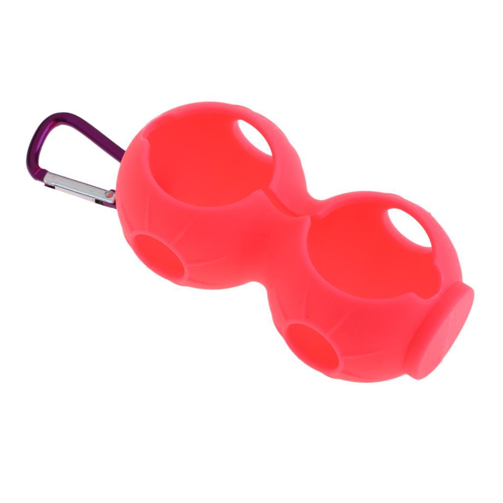 2x Portable Lightweight Compact Durable Golf Ball Holder Bag Lightweight Golf Ball Storage with