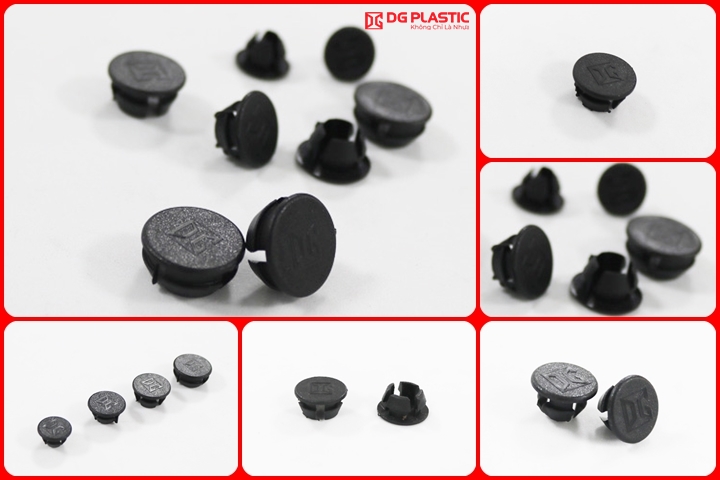Đầu nút bịt cứng được DG Plastic sản xuất từ nhựa nguyên sinh, dẻo dai, không phai màu.