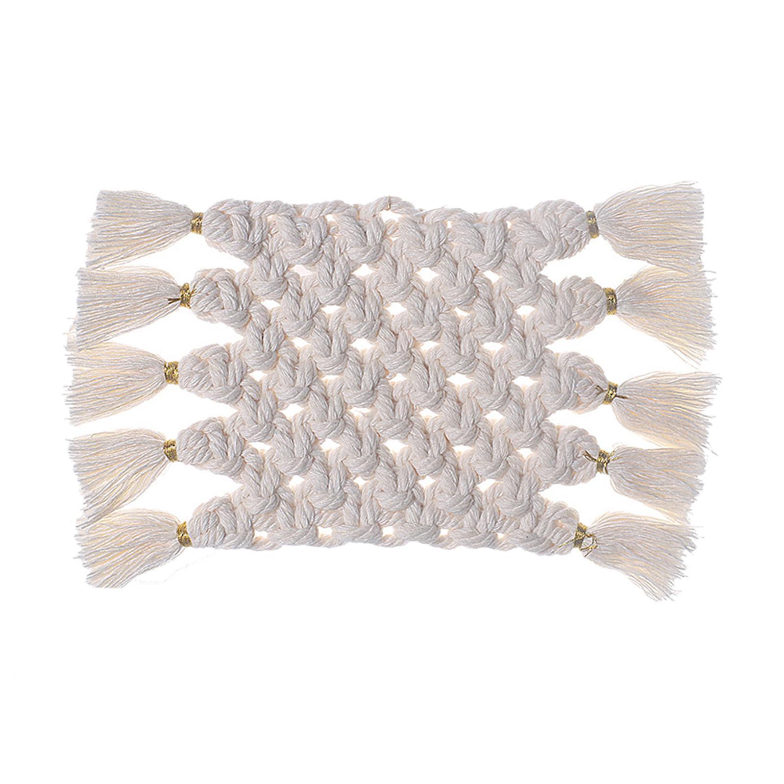 Coasters Cup Pad Table Mats Non Slip Kitchen Dining Table Woven Tassels