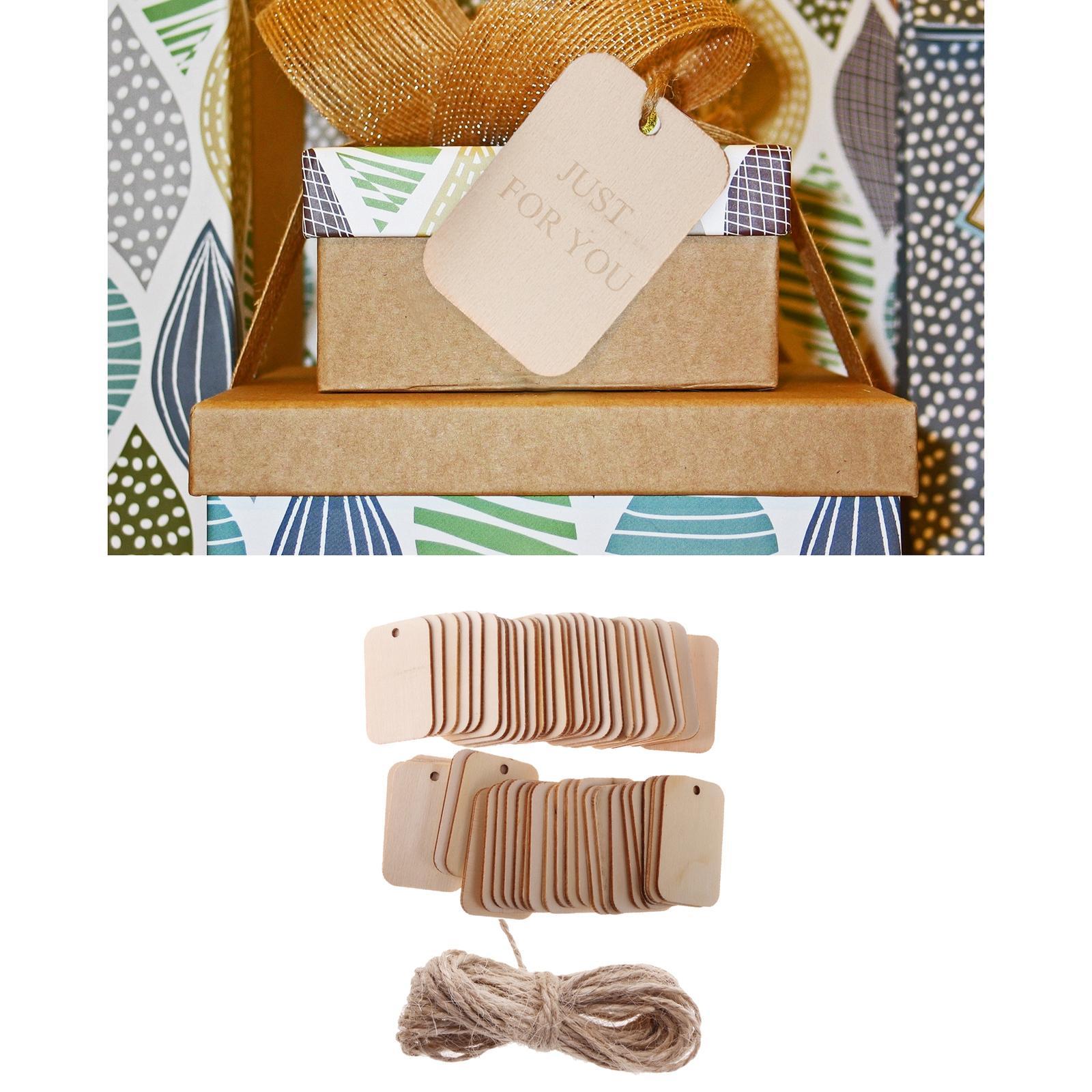 100 Kraft Paper  Gift Tags Wedding Favor Labels with Twine