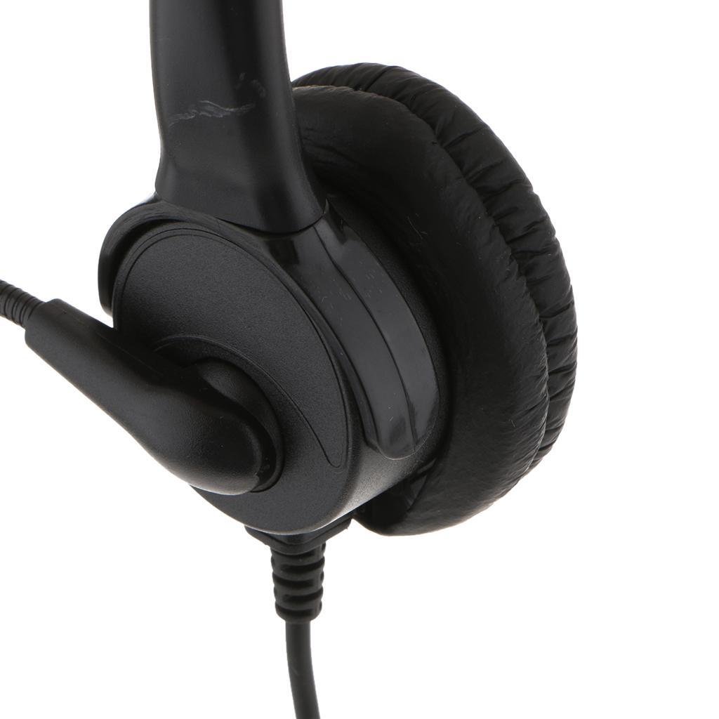RJ9 Call Center Telephone Headphone w/ Noise Cancelling Monaural Headsets