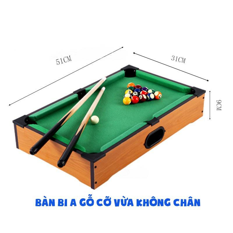 Bàn BI A Mini bằng gỗ kích thước 51x31x9.5cm ảnh thật, bàn bida gỗ