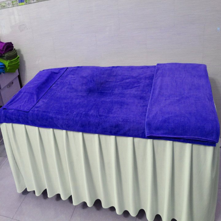 Khăn Trải Giường Spa Microfiber Cao Cấp Nam Phong - 90x190 cm - Màu Xanh Dương